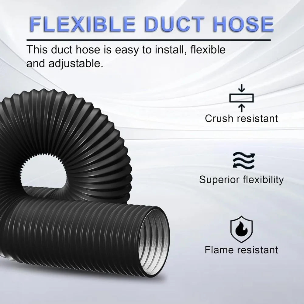 Professional 6/7 inch Dryer Vent Hose Insulated Heavy-Duty Air Ducting Flexible 3 Layer Protection Exhaust Pipe Ventilation