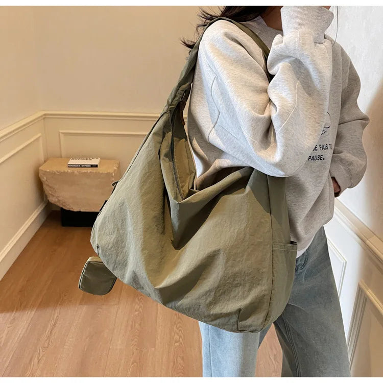 Women's Handbag Large Women Shoulder Shopper Bag Canvas Luxury Designer Cloth Tote Bags for Woman Big Female Daily Commuter City