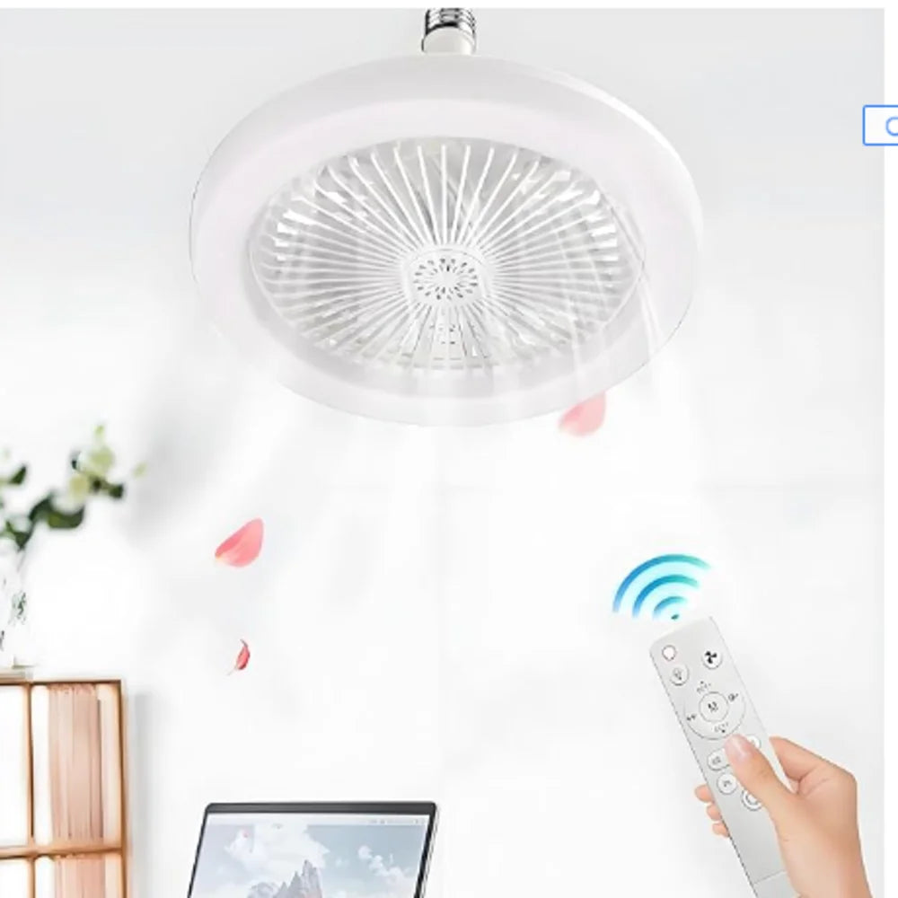 Ceiling Fans with Lights and Remote Socket Ceiling Fan Light Screw in E27 LED Bulb Fan Dimmable LED Fan Light for Bedroom