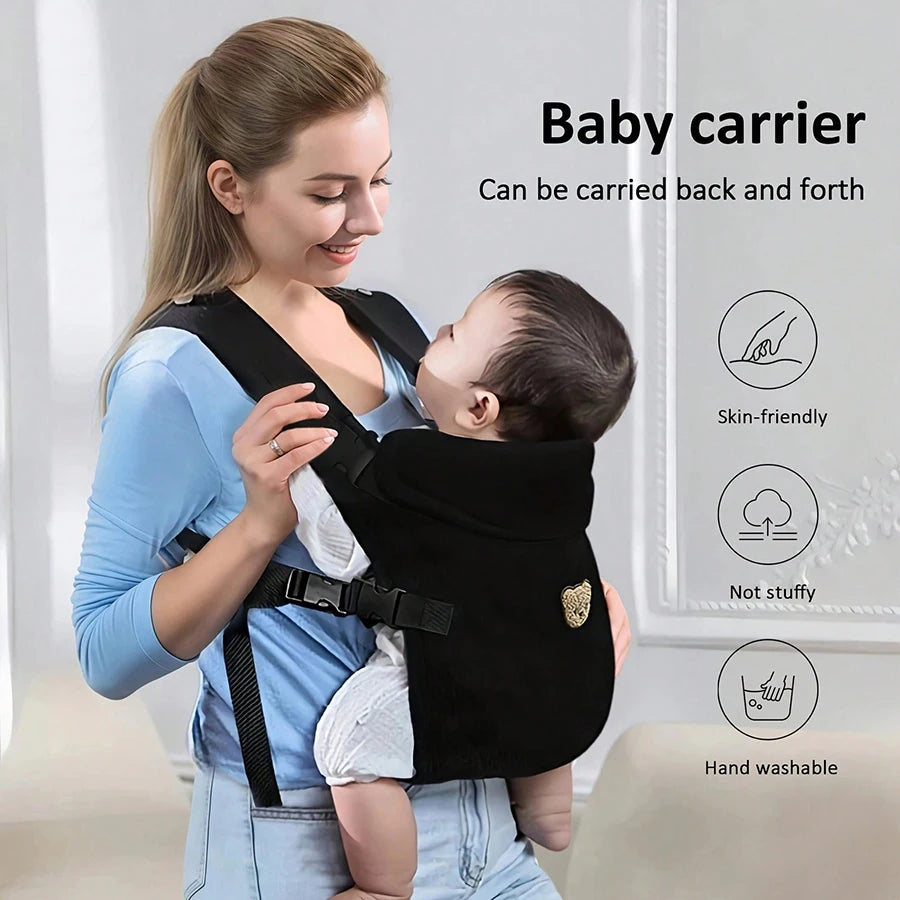 1Pc Ergonomic Multifunctional Baby Carrier - 4-in-1 Portable Baby Travel Gear, with Adjustable and Comfortable Front and Back Straps, the Perfect Gift for Baby's Welcome Party, Halloween, Christmas, and New Year