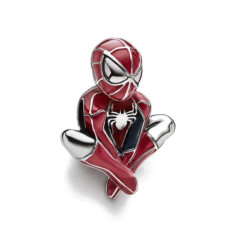 925 Sterling Silver Cute Cartoon Shield Soldier Stickey Charm Beads Animal & Character Charms DIY Jewelry Gift for Her