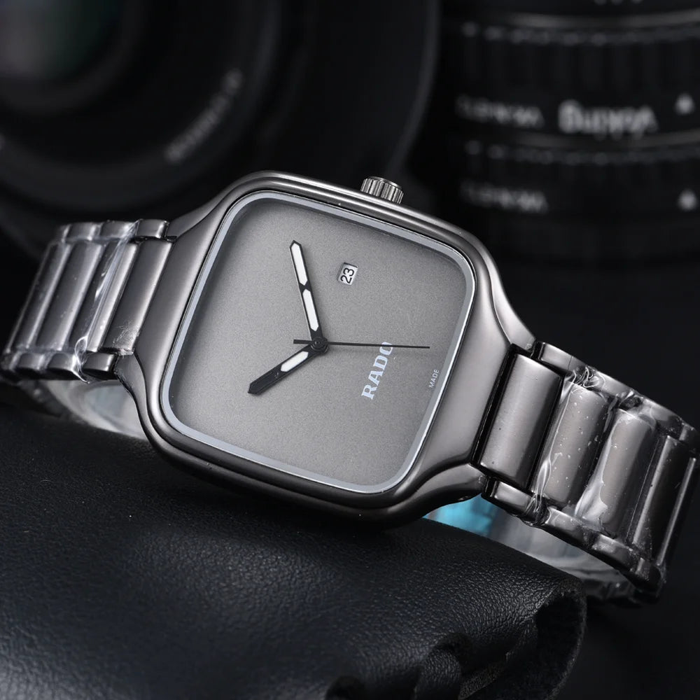 TOP Quality Rado Original Brand Watches For Mens Fashion Multifunction Auto Date Quartz Watch Classic Business AAA Male Clocks
