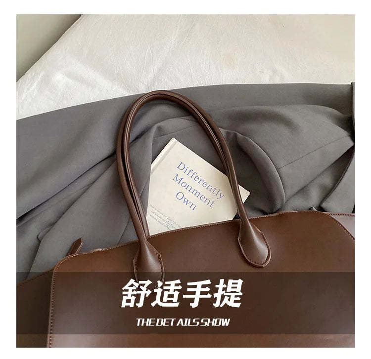 Luxury Women's Large Tote Bag Genuine Leather Shoulder Bags 2025 Female Retro Handbags High Quality Ladies Messenger Bag Black