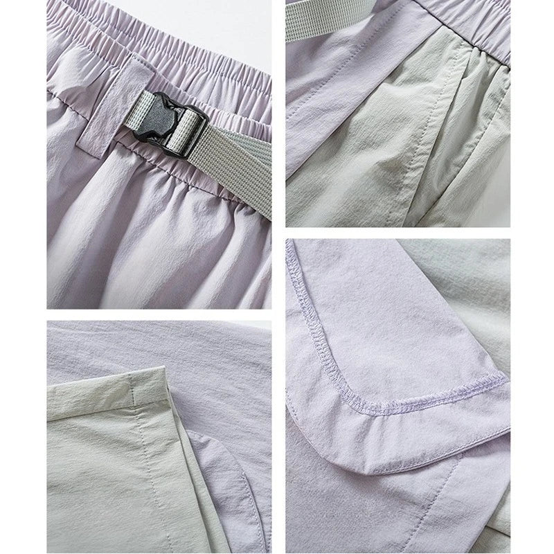 Women's UPF2000+ UV Protection Skort High Waist Hiking Skirt Shorts Quick Dry Cooling Summer Tennis Sports Skirt with Pouch