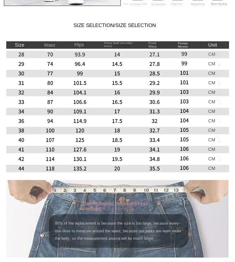 Summer Designer Clothes High Quality Punk Harajuku Fashion Casual Plus Size Slim Fit Denim Jeans for  2025 Cowboy Pants for Men