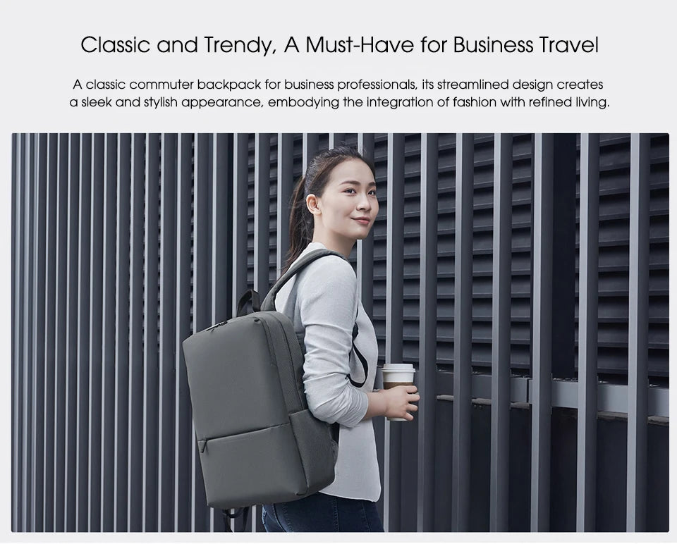 NEW Original Xiaomi Classic Business Backpack 2 Fashion Laptop Bag for Men and Women Travel Large Capacity Backpack