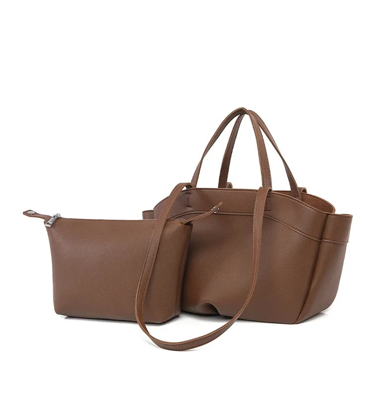 Premium Structured Tote Bag for Women – Elegant  Top Handle & Shoulder Strap, Luxury Leather Handbag for Work & Everyday