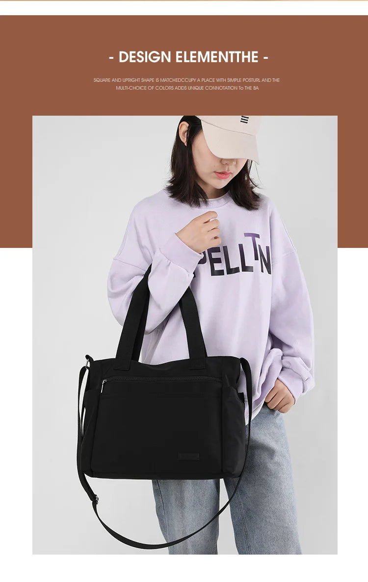 Women Bag Crossbody Nylon Large Capacity Shoulder Bag Lightweight Handbag Maternity Diaper Baby Bag For Mom Travel Dropshipping