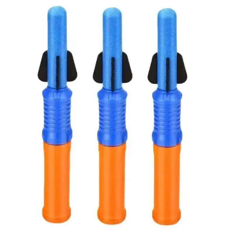Hand Push Rocket Launcher Toy Set Foam Rockets Outdoor Garden Party Game Birthday Present Summer Funny Playing Toys