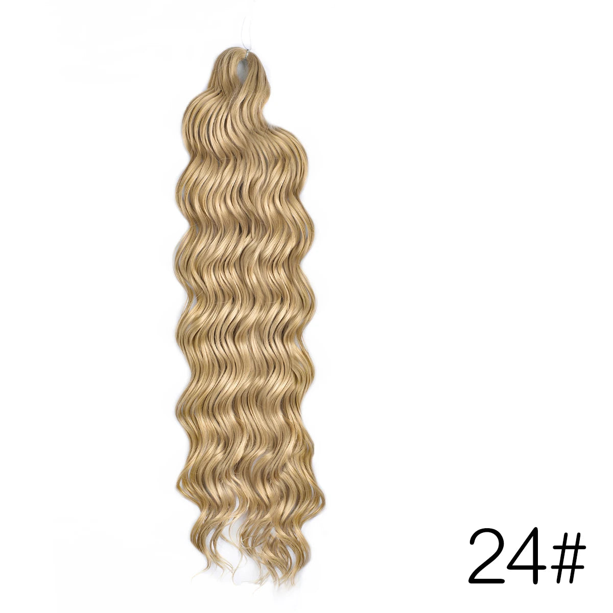 Anna Curl Synthetic Braiding Hair Loose Deep Wave 24 Inch Crochet Hair Extensions Water Wave Twist Pink Color Hair for Women