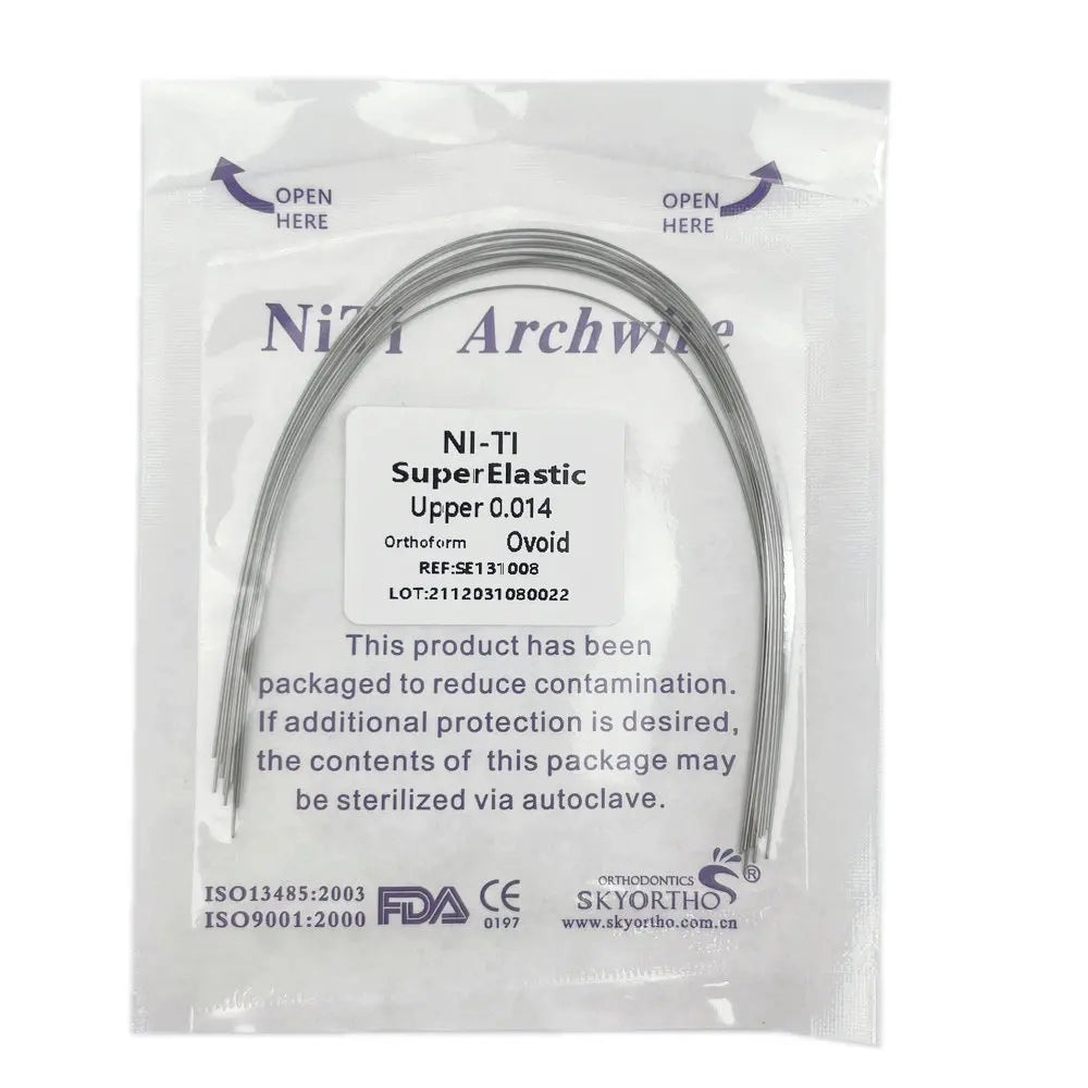 10pcs/pack Orthodontic Dental Super Elastic Oval Form Niti Round/Rectangular Arch Wires Dental Niti Arch Wire Dentist Product