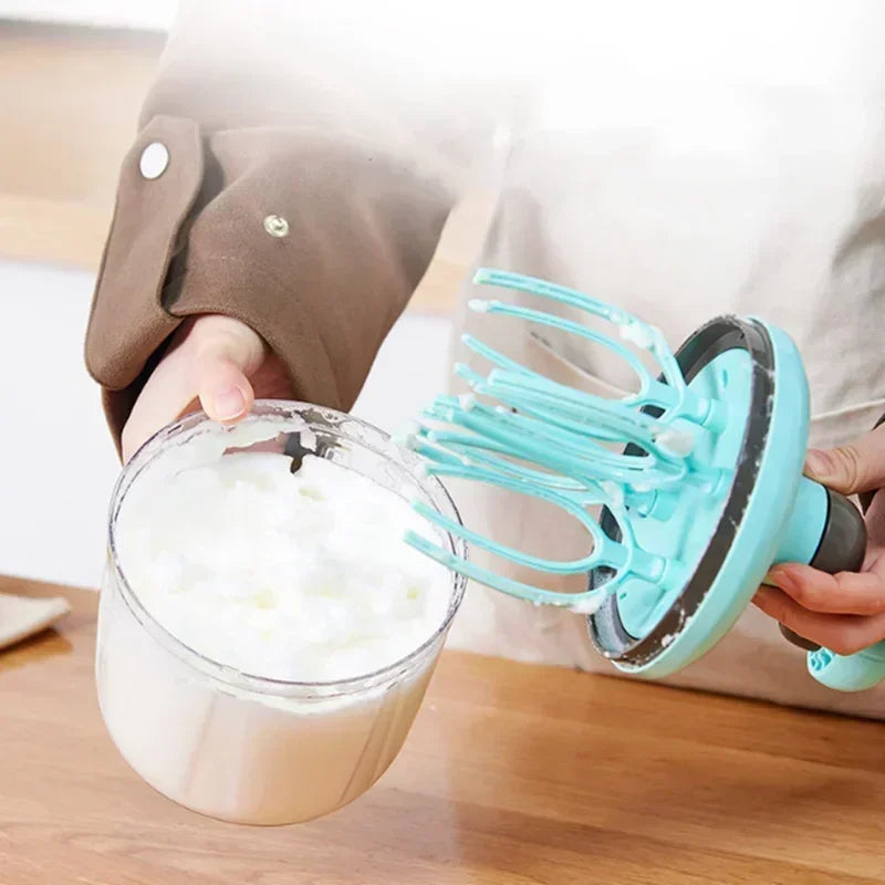 Kitchen Cooking Tools Silicone Semi-automatic Egg Beater Cake Tools Mixer Manual Mixer Self-rotating Egg Beater Egg Supplies