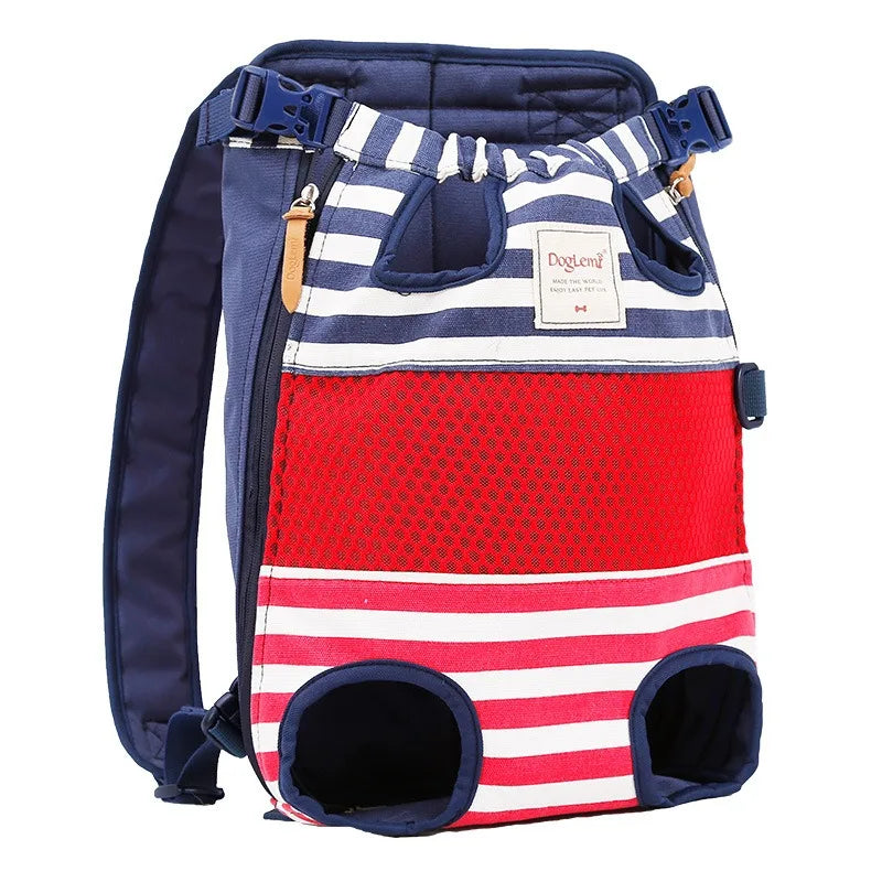 Internet Celebrity Pet Backpack Breathable Canvas Cat Bag Portable Travel  Bag  French Bucket Dog Backpack  Pet Supplies Outdoor