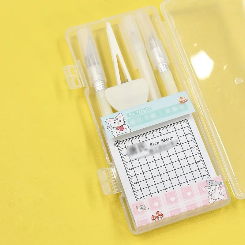 DIY Art Craft Tool Set with Cutting Mat & Sculpting Tools, Multi-Functional Creative Kit with Clear Storage Box for Handmade Pro