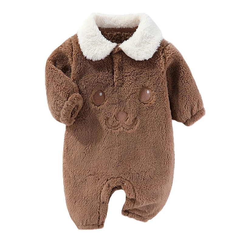 Newborn Baby Bodysuit New Autumn Winter Infant Jacket for Boy Flannel Onesies for Girls Soft Bebe Romper Baby Clothes 0-12 Month