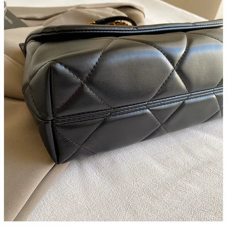 Square Vintage Leather Crossbody Bag Women Handbag Designer Shoulder Tote Purse Classic Diaper Bag
