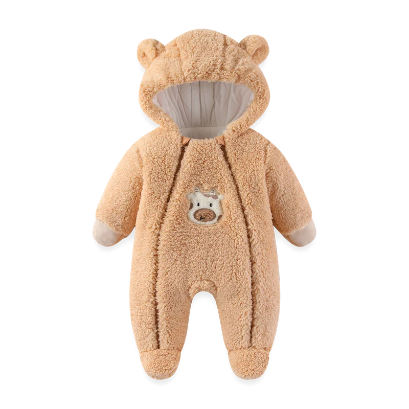 LILIGIRL Winter Newborn Baby Jumpsuit Thicken Baby Girls Romper Cotton Warm Infant Bodysuit Soft  Snow Wear Jacket 0-12 Months