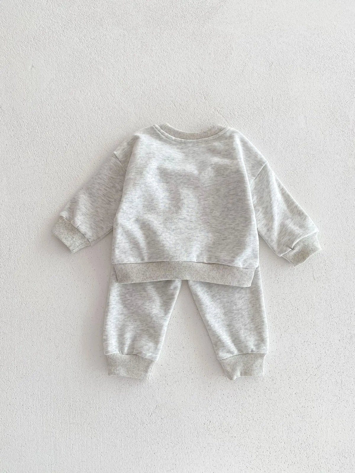 Spring New Baby Clothing Set, Korean Style Cute Bear Two-Piece Outfit for Kids, Long Sleeve Top & Pants Set