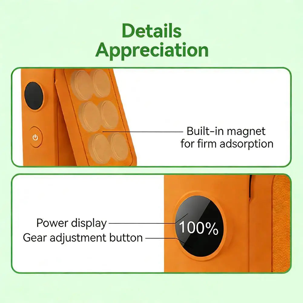 Portable Handheld Mini Fan Foldable Cooling Fans 5 Speed USB Rechargeable Fan with Phone Stand And Digital Display Screen