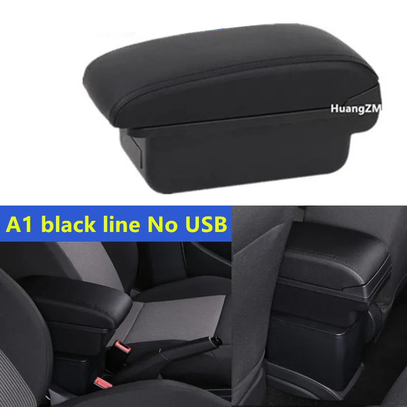 For Fiat Panda II 2 Armrest Box Arm Elbow Rest Center Console Storage box USB Port Interior Dedicated Retrofit Car Accessories