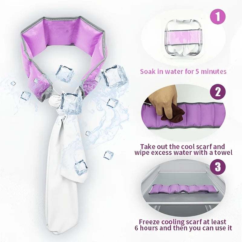 Water-absorbing cooling ice neck towel, the ultimate sports cooling essential