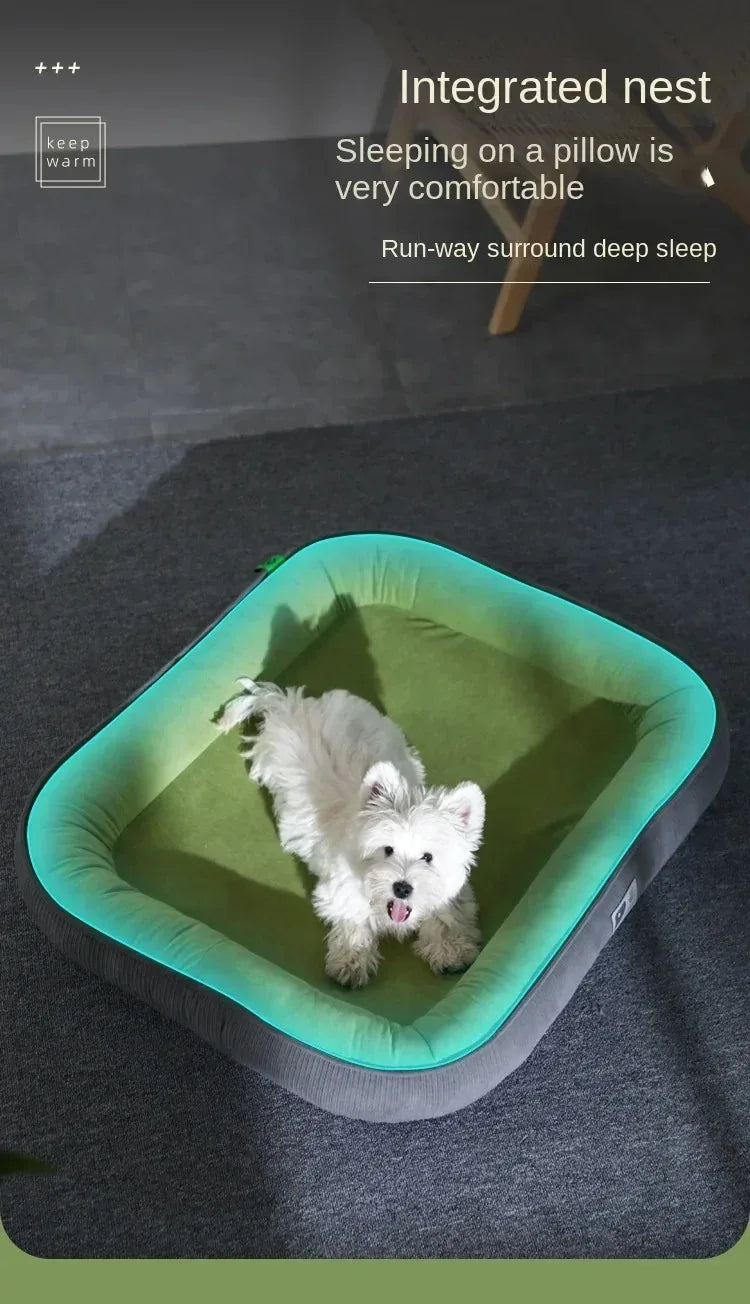 Pet Dog Bed Sofa Cat Warm Soft and Comfortable Sleeping Bed with Non-slip Design Portable Detachable Washable Pet Dog Bed Sofa