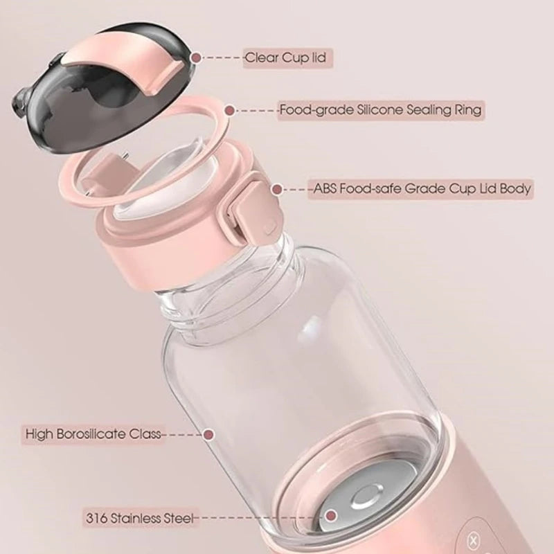 Portable Bottle Warmers For Baby Milk USB Rechargeable 37-55℃ Temperature Control Wireless Electric Baby Bottle Heater On-the-go