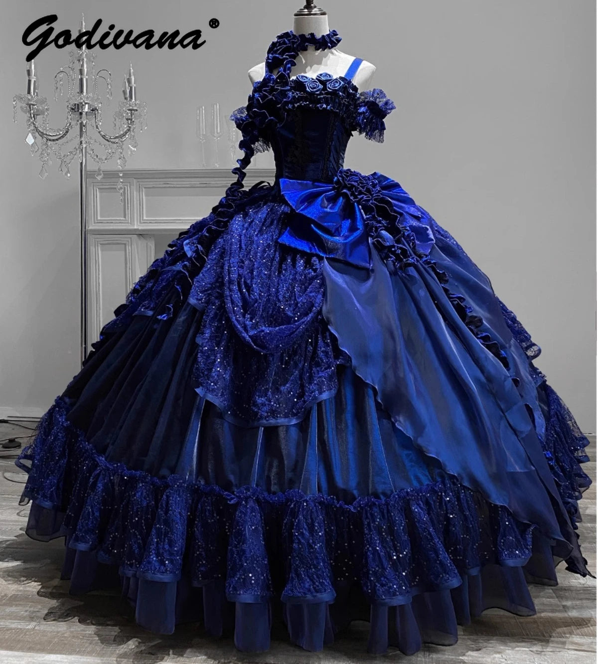 Original Burgundy Fish Bone Flower Wedding Dress Lolita Girl Women's Fairy Lace Bow Slim Maxi Long Party Birthday Dresses
