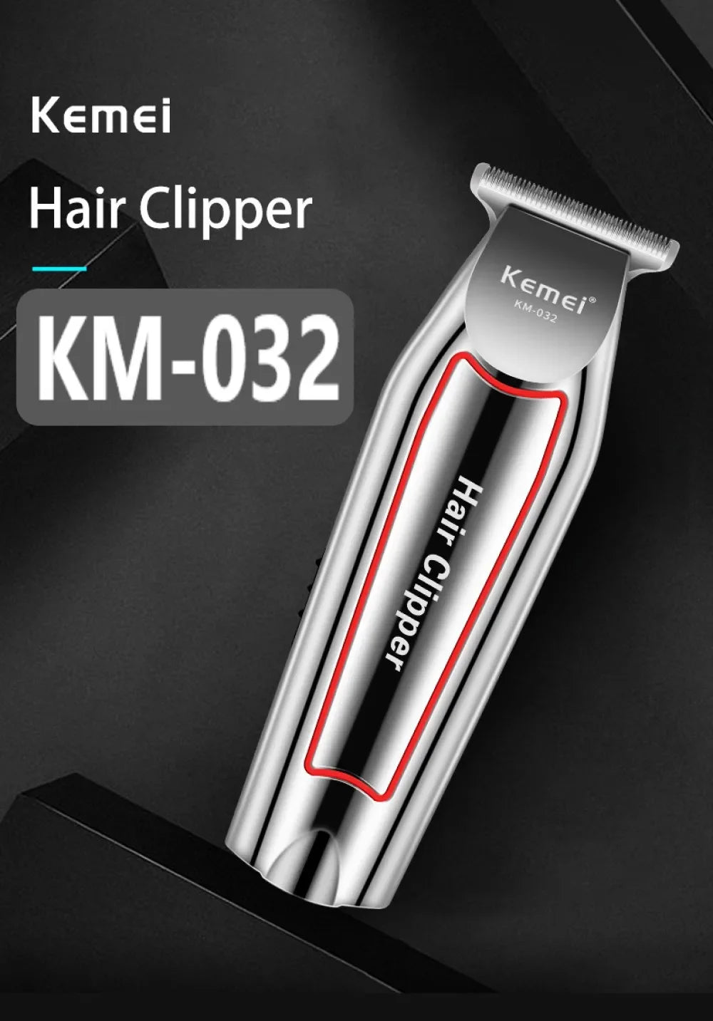 Kemei KM-034 KM-032 Professional Hair Trimmer Men's Electric Beard Trimmer LCD Display Hair Clipper Haircut Set