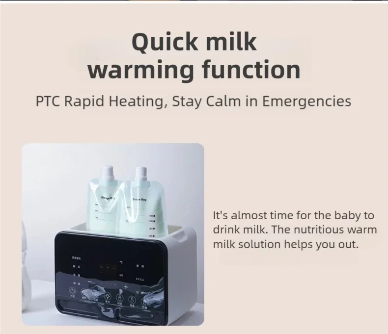 2026 NEW HOT Smart Milk Warmer Baby Bottle Thermos Multi-functional Quick Baby Products Breastmilk Warmer Bottle Sterilizer