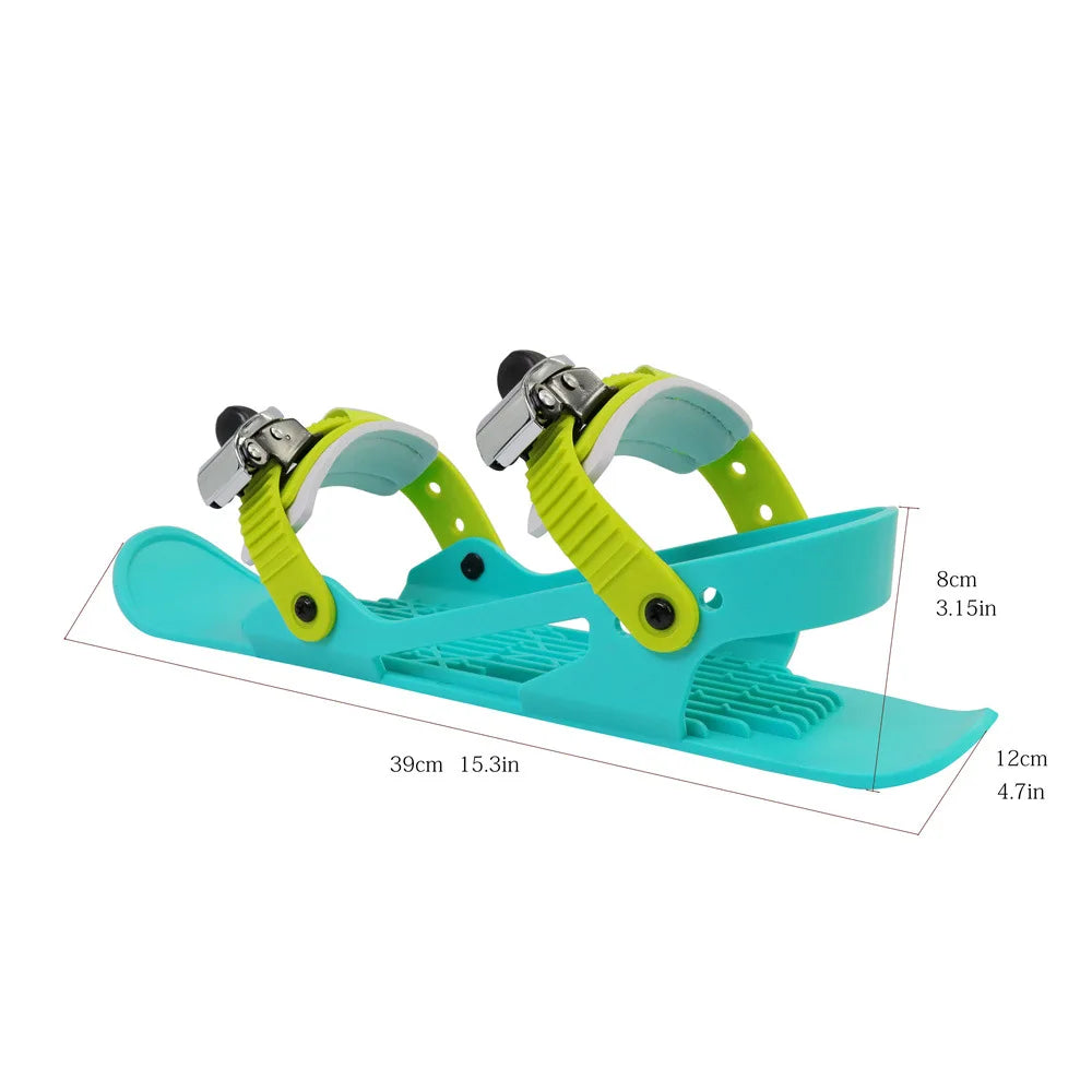 Children's Mini Short Ski Skates Snowboard Adjuatable Adults Short Snow Skateboard Boots Skiboards Portable for Winter Outdoor