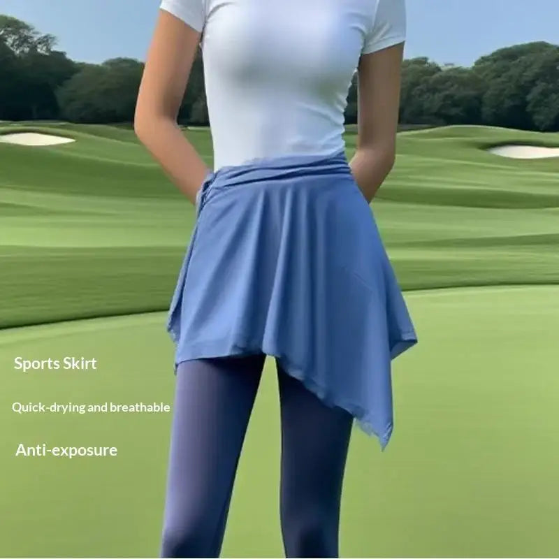 Women's Athletic Wrap Skirt, Quick Drying Breathable Anti-Exposure, Perfect For Golf Tennis Yoga Fitness