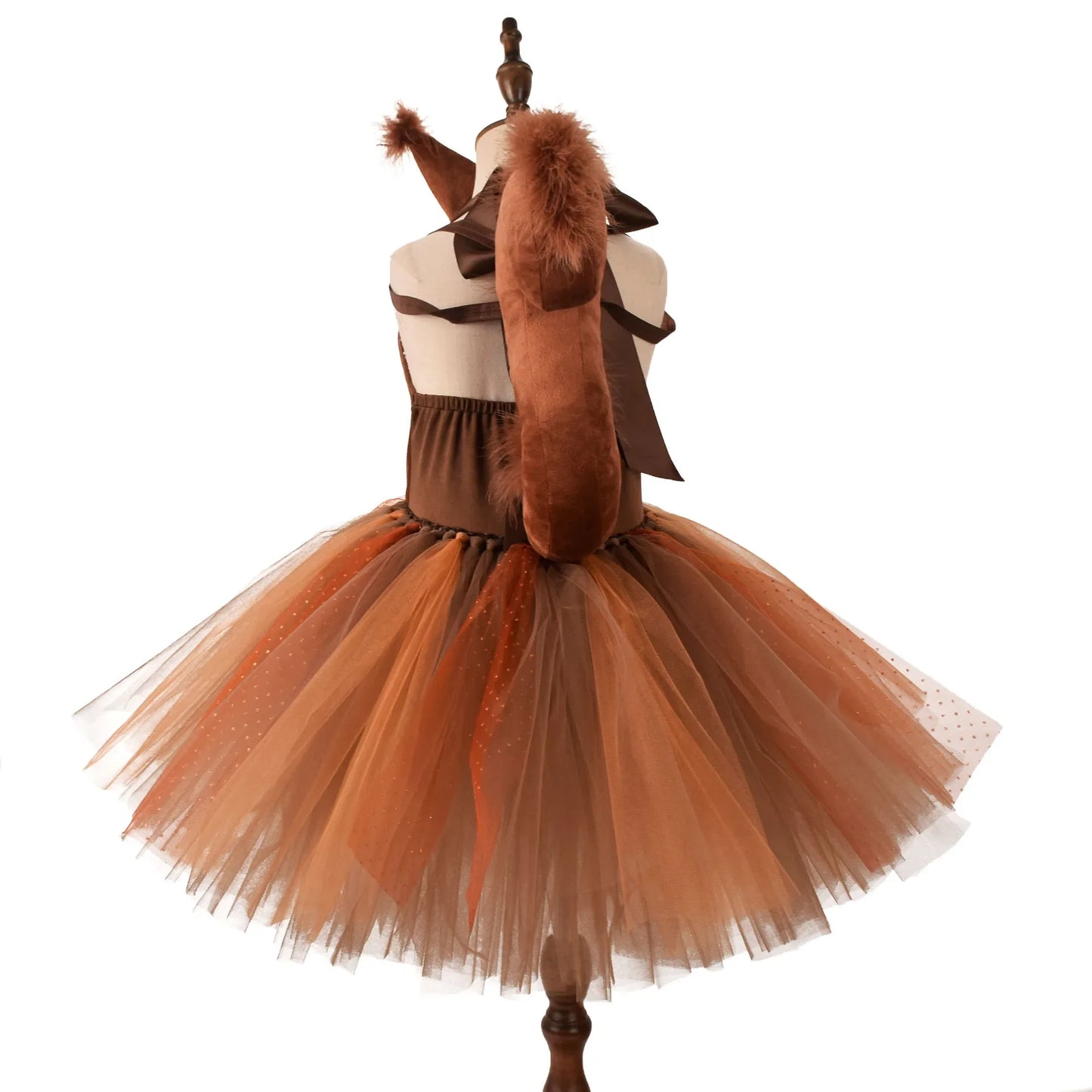 Halloween Costume Children's Squirrel Dress Animal Cute Dress Children's Day Performance Costume Role Play Tutu Dress 2-12Y