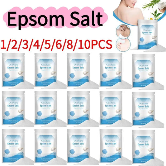 1/2/3/4/5/6/8/10PCS*30g Natural Epsom Salt Body Bath Salt Gentle Exfoliating Dead Skin Remover Deep Moisturizing Care