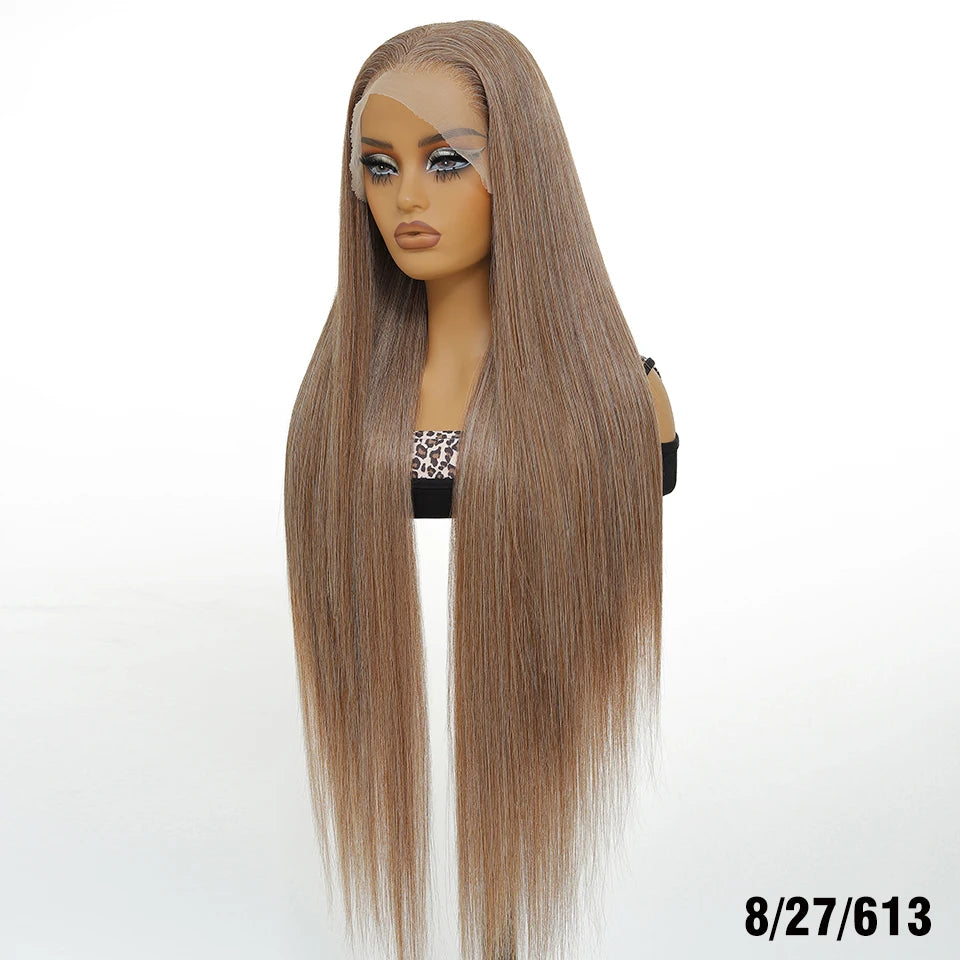 Highlight 13x6 Synthetic Lace Frontal Wigs For Women 40 Inch Long Silky Straight Lace Front Wigs High Quality American Afro Wigs