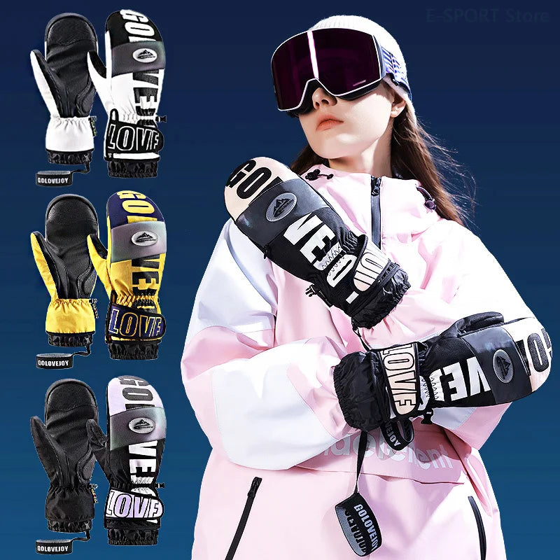 3M Thinsulate Ski Gloves Women Men Windproof Breathable Waterproof Thermal Winter Warm Snow Skate Mittens Snowboard Accessories