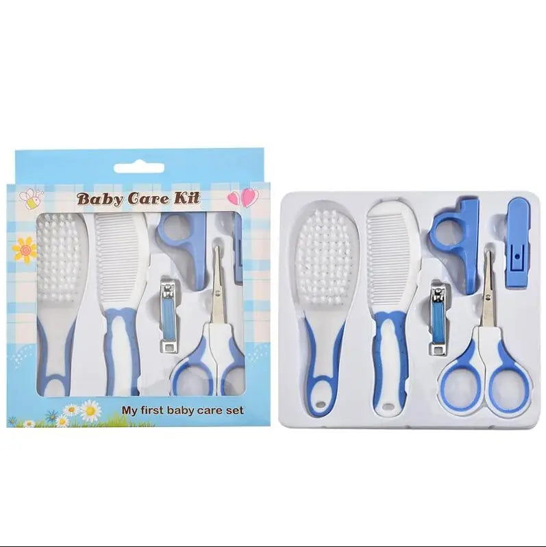 Baby Nail Clipper Care Set Newborn Manicure Set Baby Nail Trimmer Kit Oral Care Hair Brush Comb Professional Nursing Tools