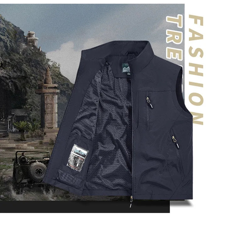 Multi-pocket Vest, Outdoor Activities, Rock Climbing, Hiking, Camping, Fishing, Mountain Climbing, Traveling, Photography, Vest