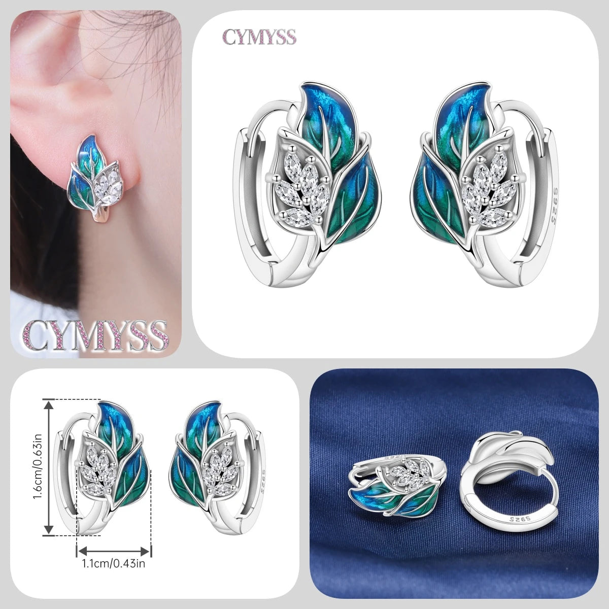 925 Sterling Silver Needle Iris Flower Hoop Earrings for Women Original Elegant Versatile Jewelry Birthday Party Fine Gift 2026