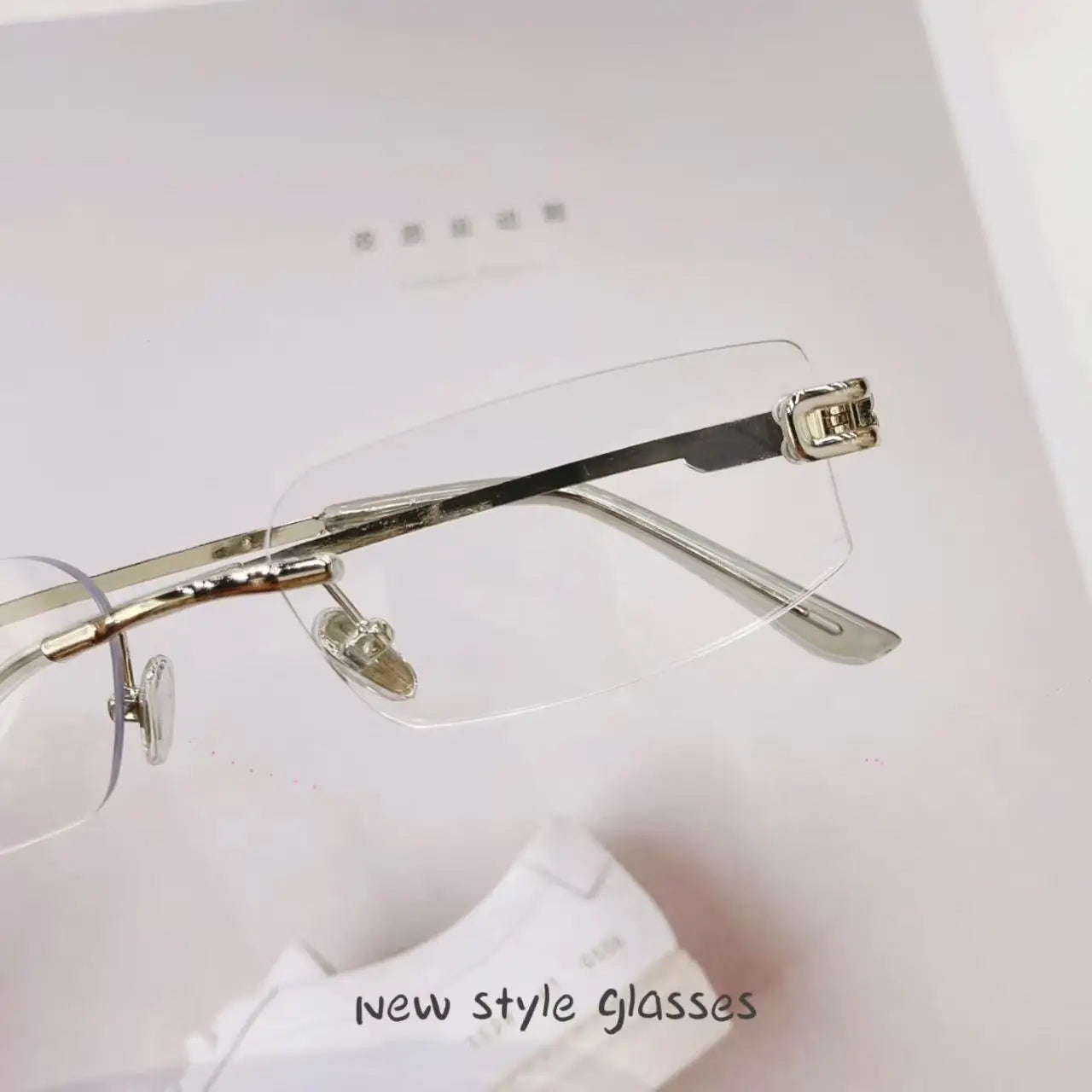 Rectangle Shape Rimless Sunglass Women Fashion Trendy UV Protection Sun Glasses for Man Korean Style Men Sunglasses