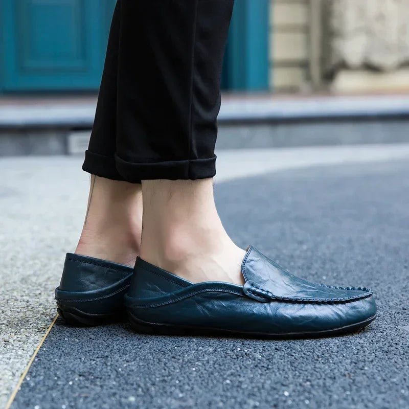 Men Shoes Casual Leather Mens Loafers Moccasins Designer Slip on Boat Shoes High Quality Chaussure Homme