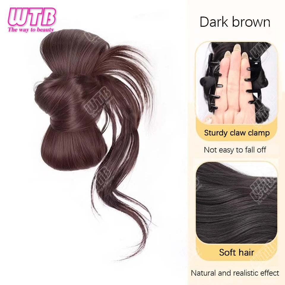 WTB Synthetic Hair Accessories Wig Female Grip Synthetic Hair Bun Wig Natural Hair Ring Wig