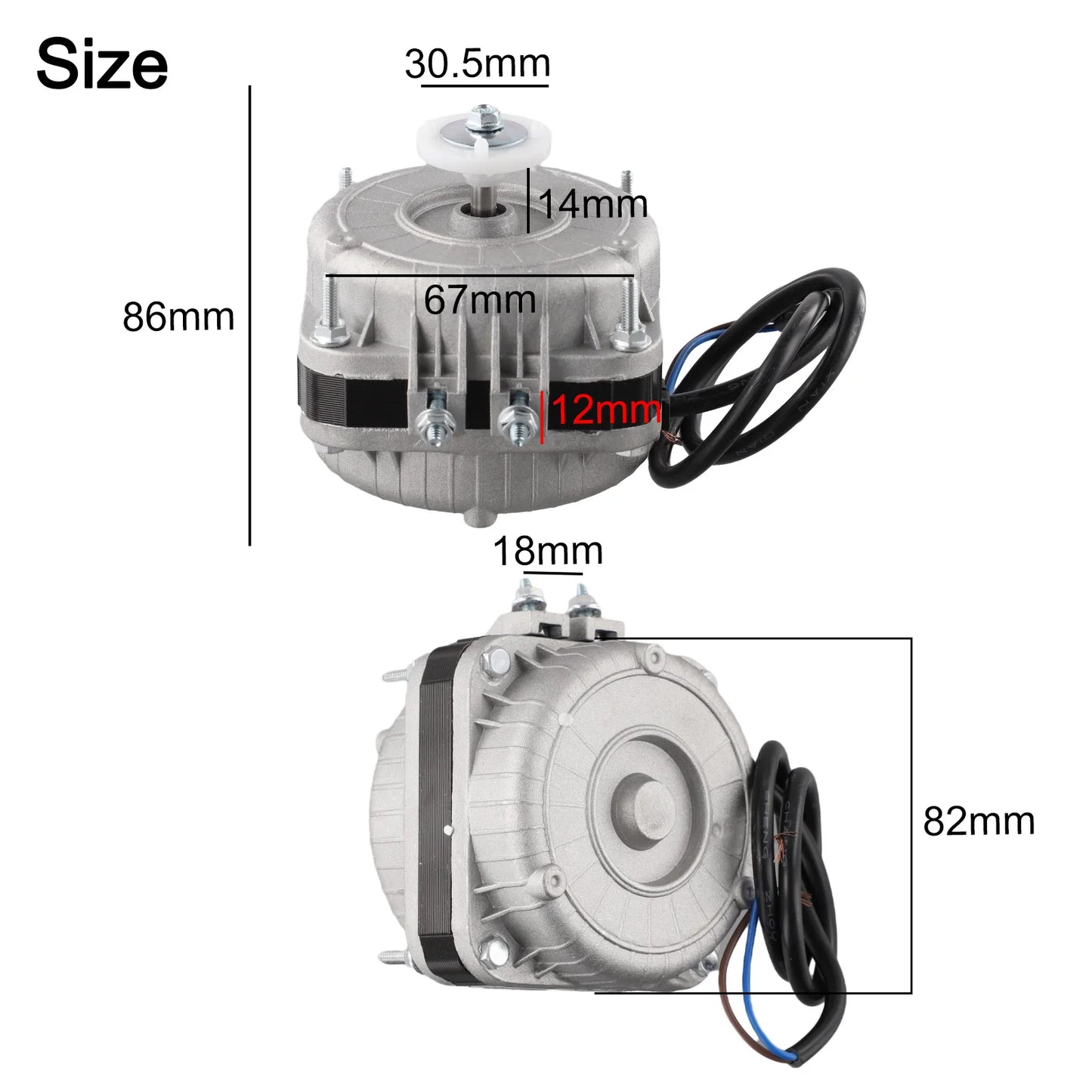 30W 220v 50HZ Refrigeration Condenser Fan Motor Refrigerator Fan Motor Cooling Fan For Commercial Refrigeration Cold Rooms