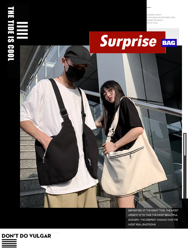 Multifunctional Cargo Vest Chest Bag Men Women Street Hip Hop Backpack Multi-purpose Wearable Crossbody Bags
