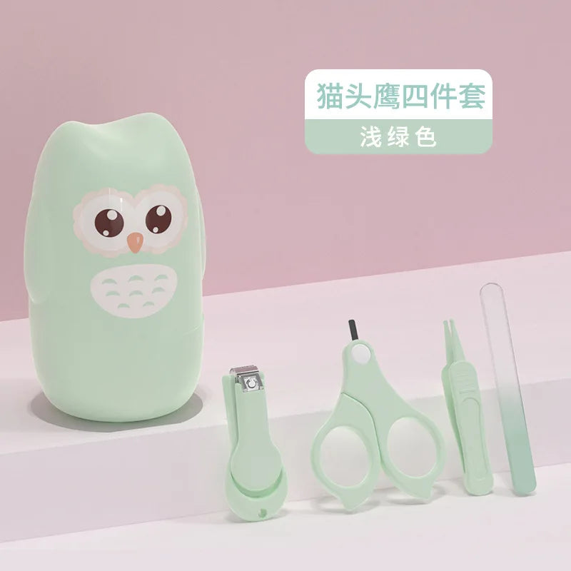 Baby Nail Clippers Set Baby Nail Care with Cute Case Includes Clipper Safety Scissors Tweezers Nail File Rounded Tips for Safety