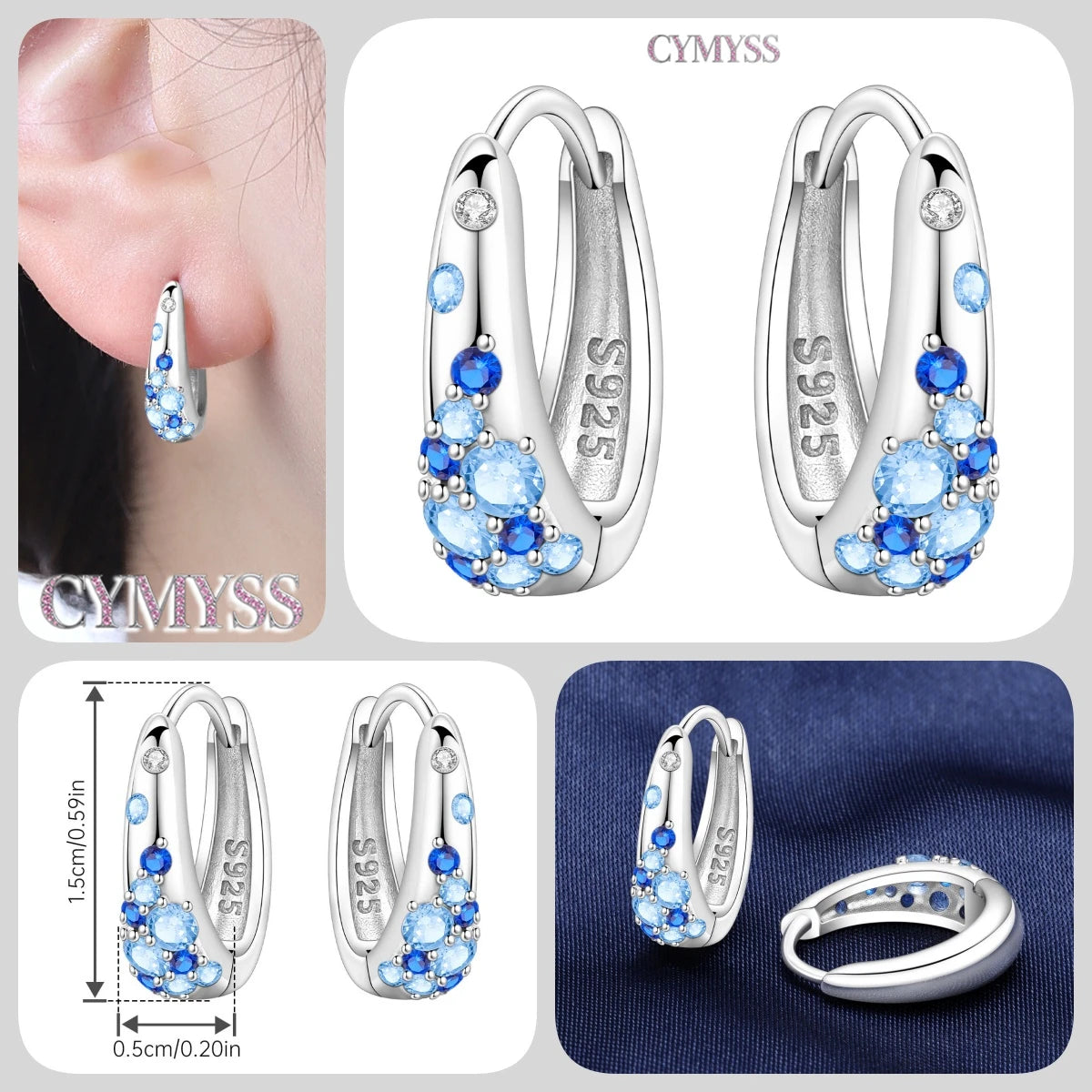925 Sterling Silver Needle Iris Flower Hoop Earrings for Women Original Elegant Versatile Jewelry Birthday Party Fine Gift 2026