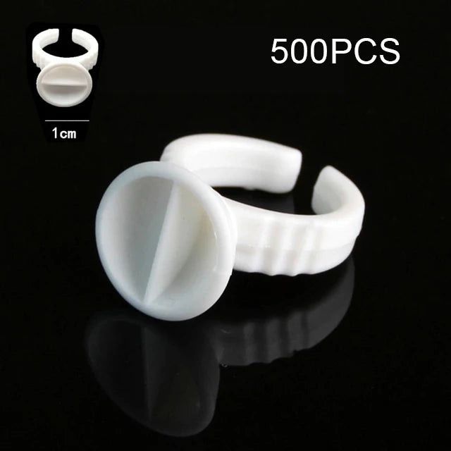 100/500/1000PCS Tattoo Rings Cups S/M/L Disposable Permanent Makeup Ring Plastic Tattoo Ink Pigment Ring for Tattoo Accessories