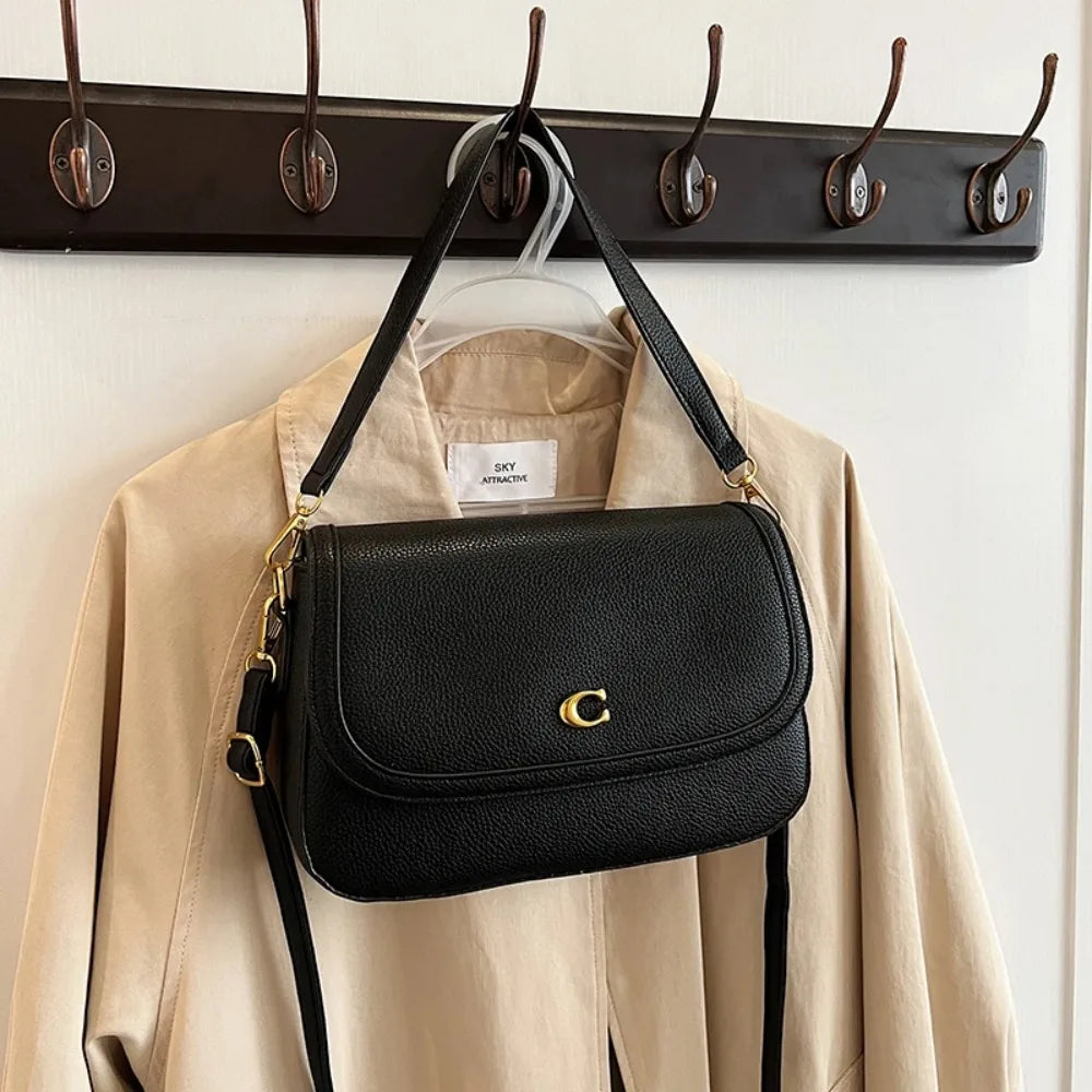 2026 New Retro Luxury Women Shoulder Bag Elegant Leather Crossbody Bag High End Tote Vintage Classic Designer
