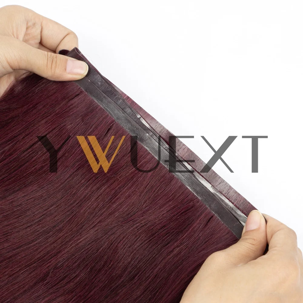Seamless PU Tape Weft Human Hair Extensions Long PU Skin Weft Tape in Hair Extensions No Glue Human Hair For Fine Hair Long Weft