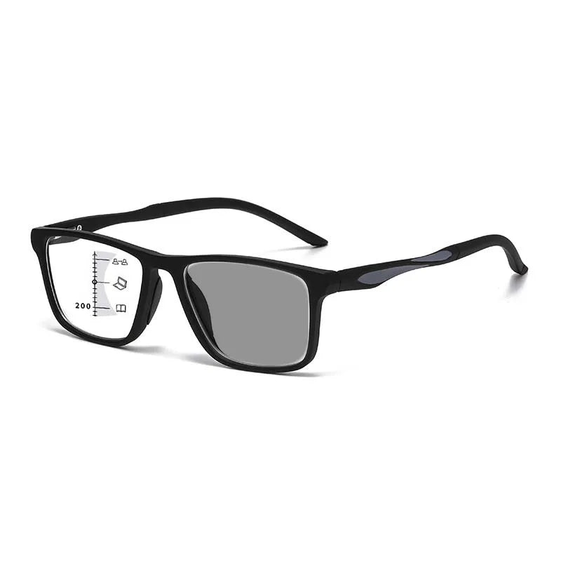 Dual Use Spring Leg Photosensitive Color Changing Multifocal Reading Glasses Anti Blue Light Lightweight Sports Reading Glasses